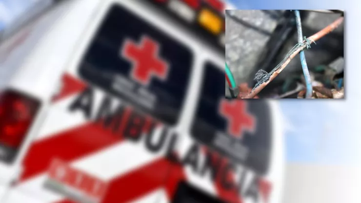 Niño se electrocuta con cable