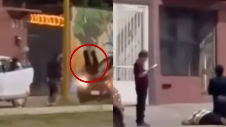 ¡Insólito! Conductor le pasa por encima a un hombre durante una riña