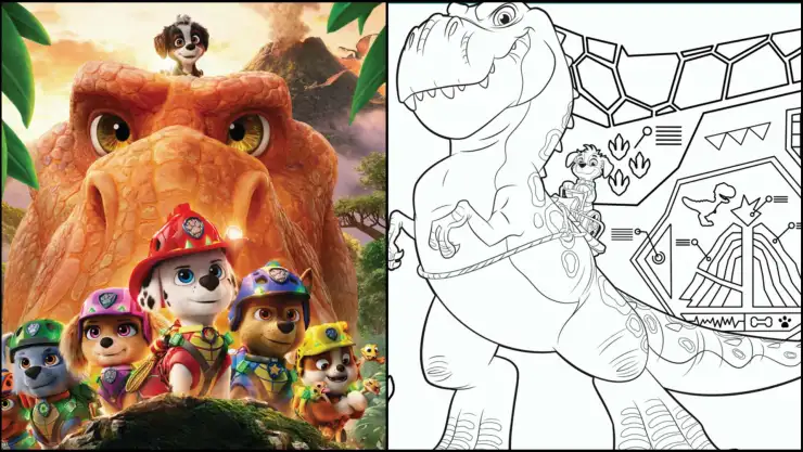 dibujos para colorear paw patrol the dino movie