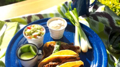 Tacos de cecina de yecapixtla