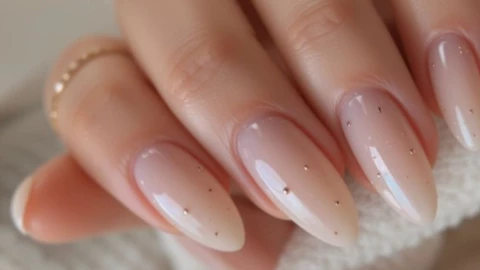 uñas almendradas nude