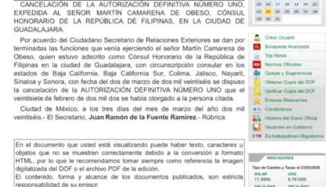 Comunicado SRE filipinas