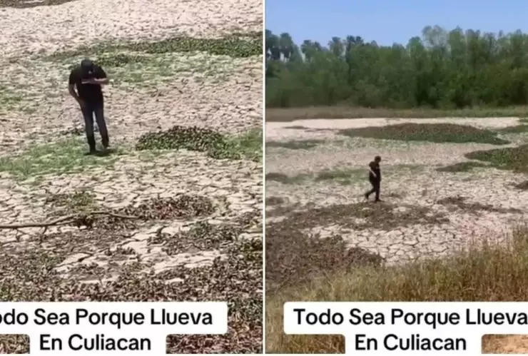 Joven hace la danza de la lluvia en río seco de Culiacán _ Video TikTok.jpg