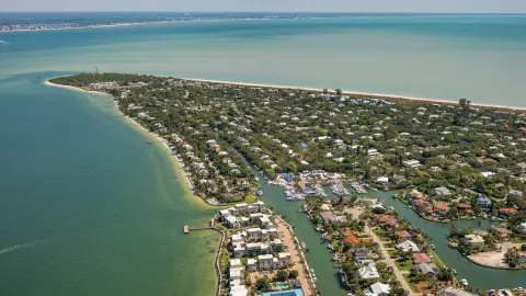 una vista panor&aacute;mica de la isla en Florida