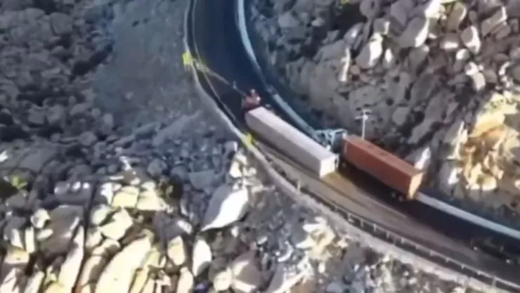 Accidente en La Rumorosa, sábado 22 de febrero de 2025