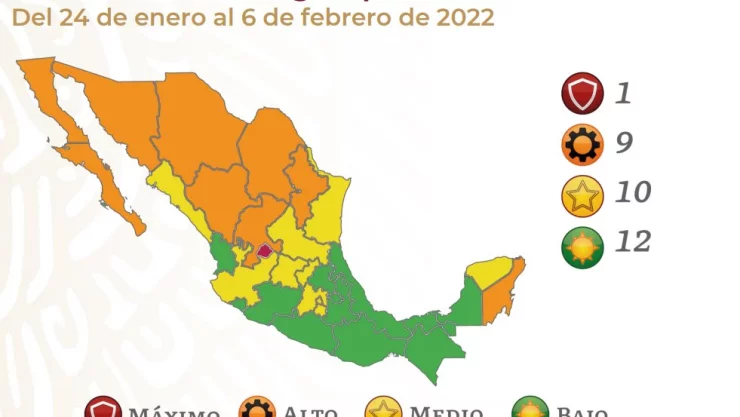 Semáforo COVID: 9 estados en naranja y uno en rojo, CDMX va al amarillo