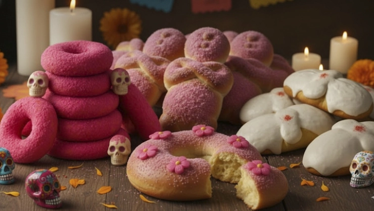 Algunos tipos de pan de muerto en los estados de México tienen forma de ánimas