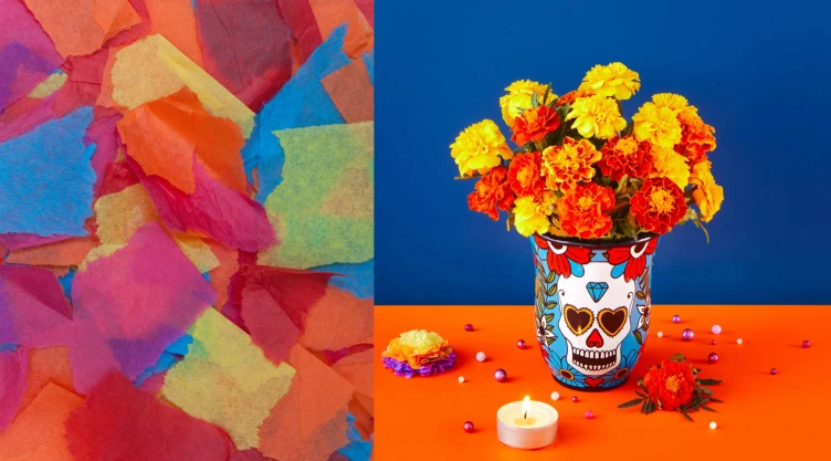 cómo hacer flores de cempasúchil con papel tissue