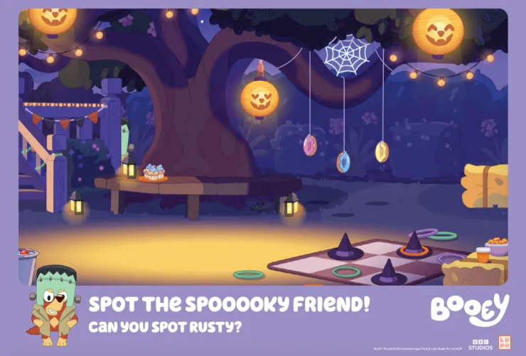 Eactividades de Bluey para Halloween - Encuentra a Rusty