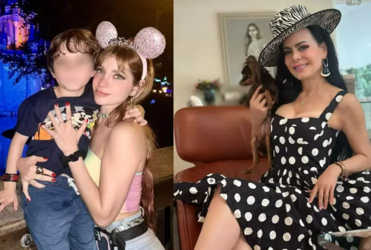 Imelda tuñon con su hijo y maribel guardia