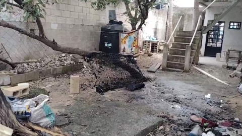 bomberos rescatan a cuatro niños de un incencio en playa del carmen