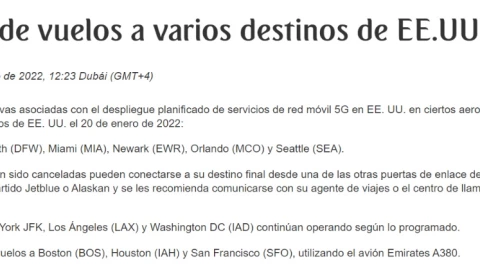 Emirates suspencion vuelos