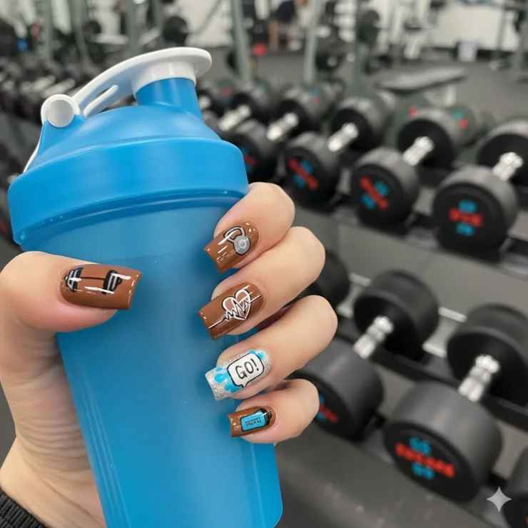 8 diseños de uñas de gimnasio que te volverán loca: son dibujos hermosos y quedan en cortas o largas