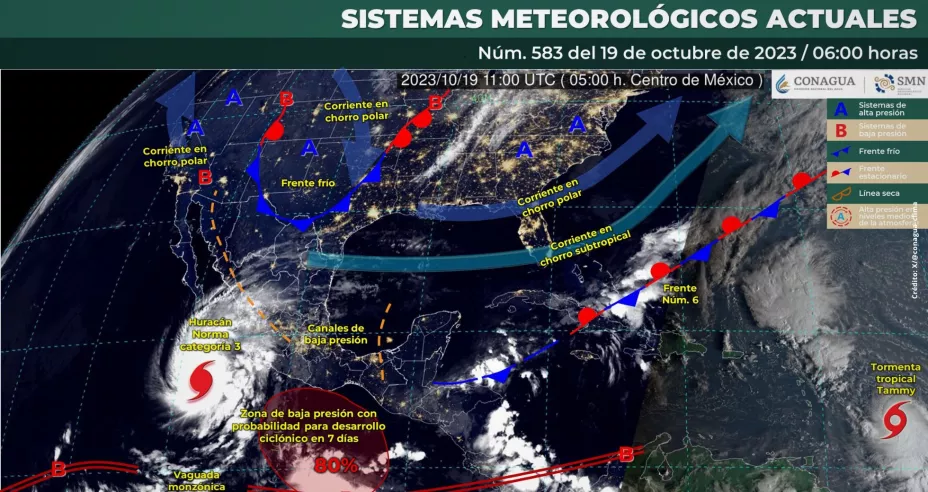 ¿Cuál es el pronóstico del clima en México hoy 19 de octubre?.jpg