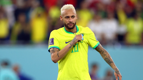 Neymar con la selección de Brasil