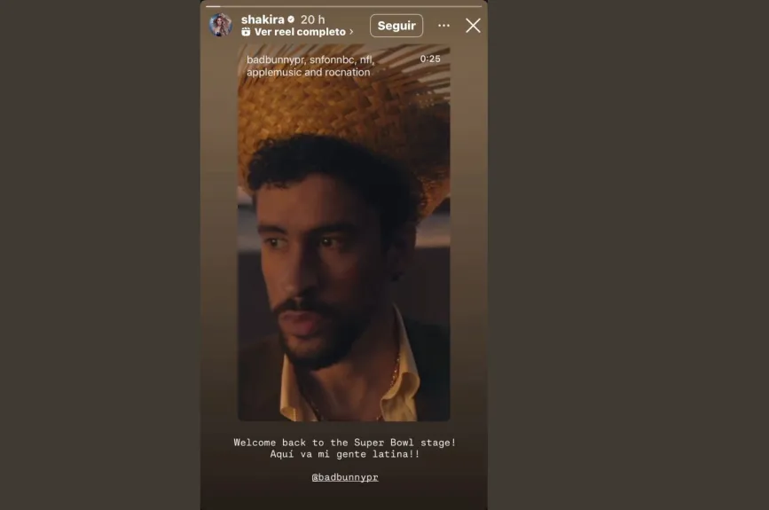 Shakira, con quien también colaboró en el Super Bowl LIV, también celebró que Benito se presentará en uno de los escenarios más importantes de la industria del entretenimiento.