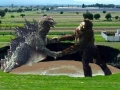 Godzilla y King Kong lo utilizaron de ring de lucha.