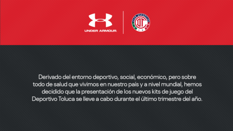 Under Armour canceló la presentación de la playera de Toluca