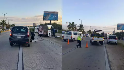 ¡Mañana accidentada! Se registró un accidente en el Boulevard Luis Donaldo Colosio en Cancún