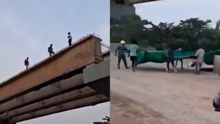 Hombre muere tras accidnete en puente en construcción