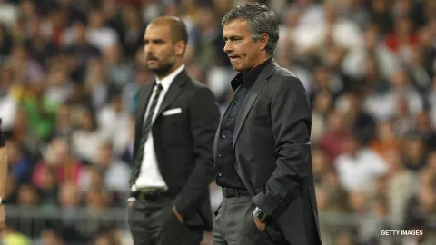 Guardiola y José Mourinho