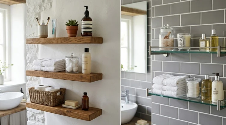 6 opciones para reemplazar repisas del baño por soluciones más limpias y elegantes