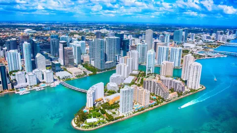 Aerial View of Downtown Miami Florida