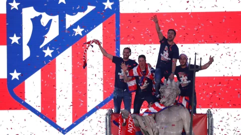 Atlético de Madrid celebra el título