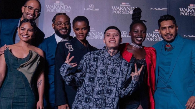 santa fe klan en la alfombra roja de black panther 2 wakanda forever