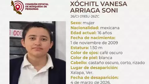 Xóchitl Vanesa Arriaga Soni, menor desaparecida en Veracruz ¿Qué sabemos de su desaparición?