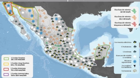 Clima en México hoy 23 de enero de 2024