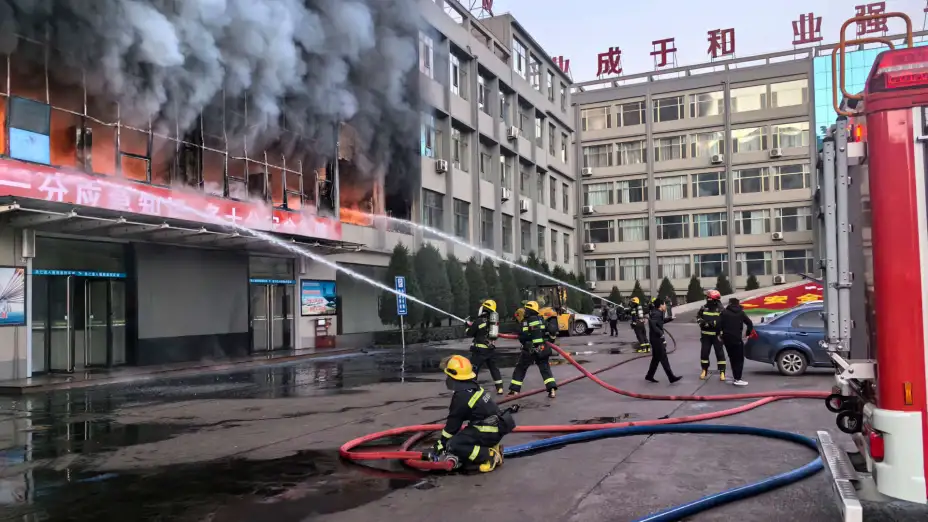 Incendio en una planta de carbón en Shanxi, China.