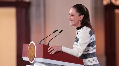 Ma&ntilde;anera Sheinbaum hoy 3 de febrero.