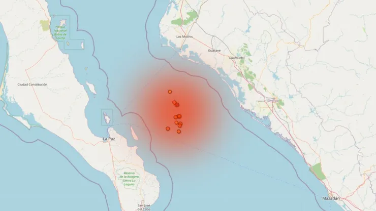 Actividad sísmica se intensifica en el Golfo de California con múltiples temblores en 24 horas