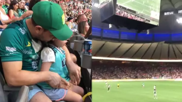 VIDEO: Papá narró un partido de fútbol a su hija invidente