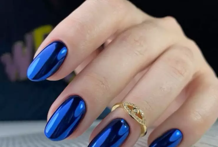 11 modelos de uñas azules sencillas, pero elegantes: poco elaboradas y hermosas