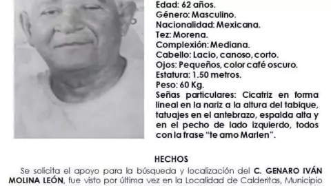 Buscan a Genaro Iván Molina León en Chetumal