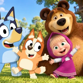 4 episodios de Bluey y Masha y el Oso para hablar con tus hijos sobre la prevención y seguridad