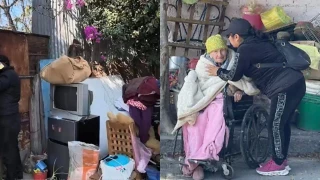 ¡INHUMANO! Hombre DESALOJA a su madre de 103 años y la deja en la calle