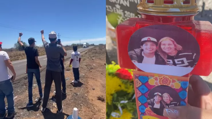 Familia de Bryan y Patricia, fallecidos en el Camionazo de Elota, visitan el lugar del accidente