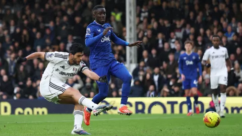 Raúl Jiménez ante Everton