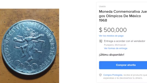 Los coleccionistas pagan grandes cantidades de dinero por la moneda mexicana de los Juegos Olímpicos de 1968