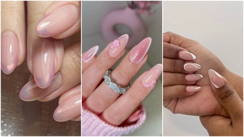 Uñas rosa pastel