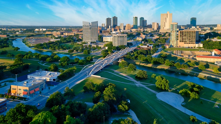 Vista aérea de Fort Worth