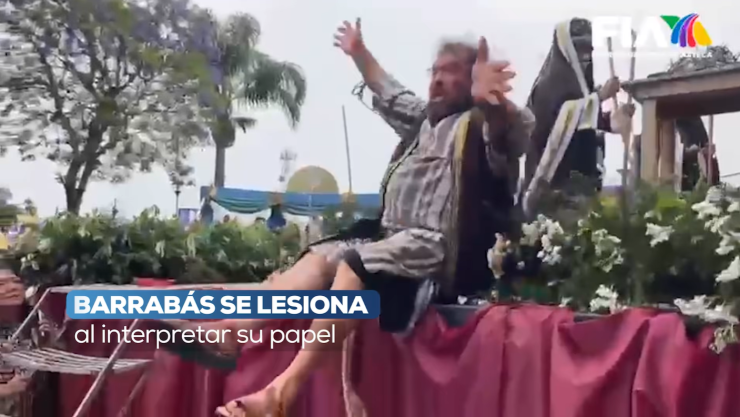 Video Actor de Barrabás se lesiona pierna durante Viacrucis en Veracruz.png