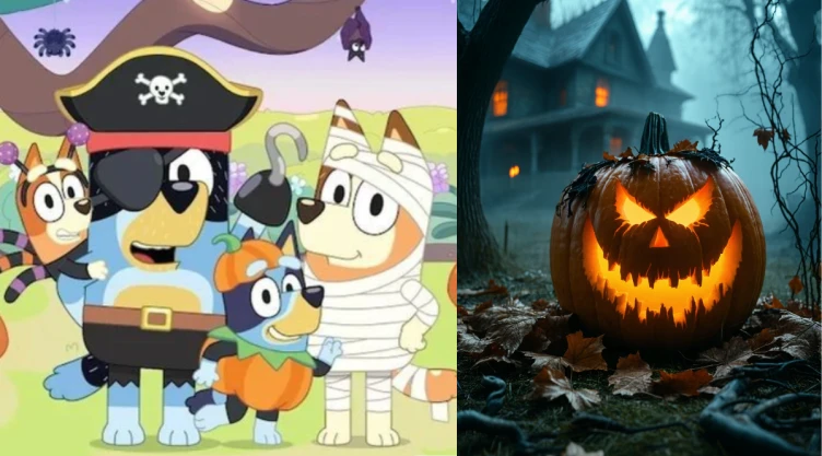 4 Photocards de Bluey para que tus hijos las regalen durante las fiestas de Halloween con sus personajes favoritos.png