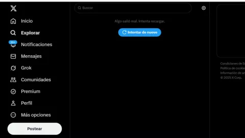 Caída de X (Twitter) hoy 10 de marzo 2025, ¿qué fallas tiene la app?