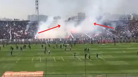 VIDEO Colapsa techo del Estadio del Colo Colo y deja graves heridos