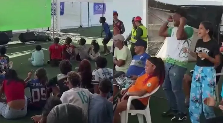 Aficionados de Venezuela ven el Mundial 2026 desde campamento tras los terremotos