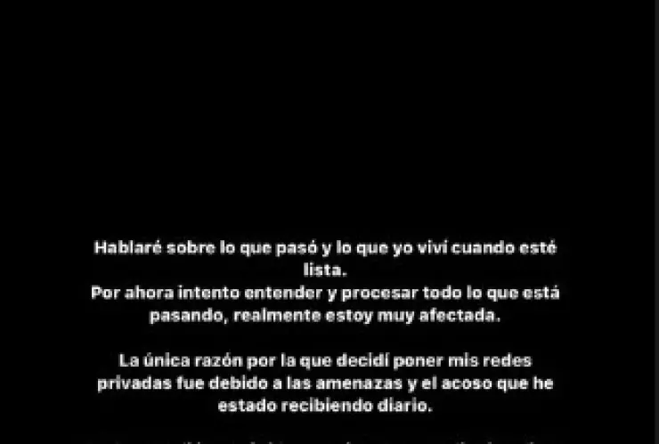 Mensaje de Melanie Lattanzi.